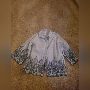 Marla Wynne Blue Shirt